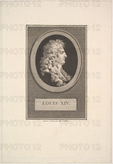 Portrait of Louis XIV, 1779. Creator: Augustin de Saint-Aubin.