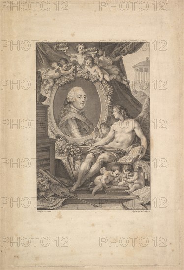 Portrait of Louis-Philippe, duc d'Orléans, 1778. Creator: Augustin de Saint-Aubin.