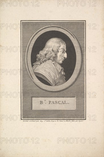 Portrait of Blaise Pascal, 1802. Creator: Augustin de Saint-Aubin.