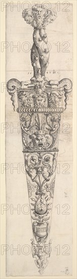 (Design for a Dagger and Sheath), 1543. Creator: Augustin Hirschvogel.