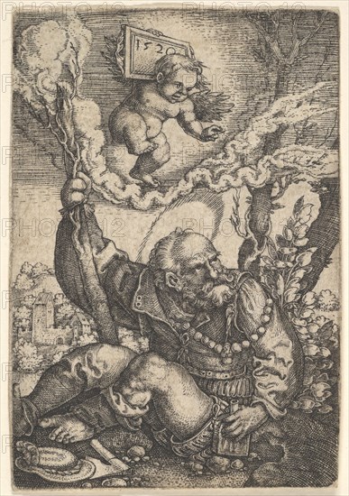St. Christopher, early 16th century. Creator: Barthel Beham.