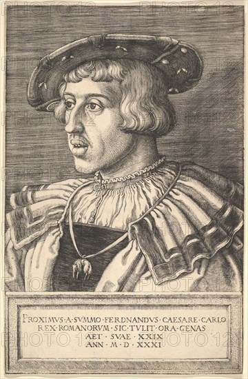 Emperor Ferdinand I, 16th century. Creator: Barthel Beham.