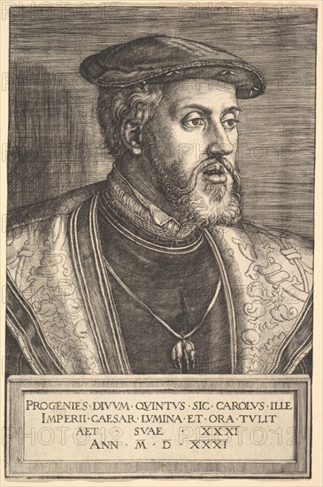 Emperor Charles V, 16th century. Creator: Barthel Beham.