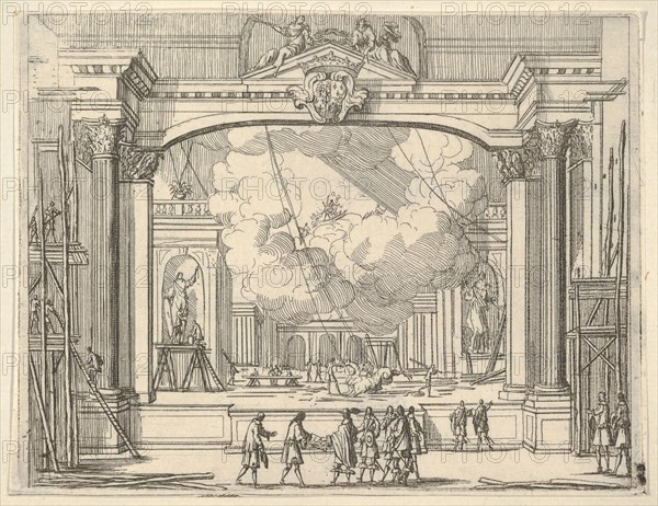 Francesco I d'Este Orders Fête Decorations, from L'Idea di un Principe ed Eroe Cristiano i..., 1659. Creator: Bartolomeo Fenice.