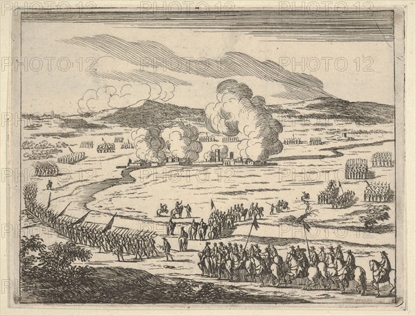 The Seige of Alessandria Begins, from L'Idea di un Principe ed Eroe Cristiano in Francesco..., 1659. Creator: Bartolomeo Fenice.