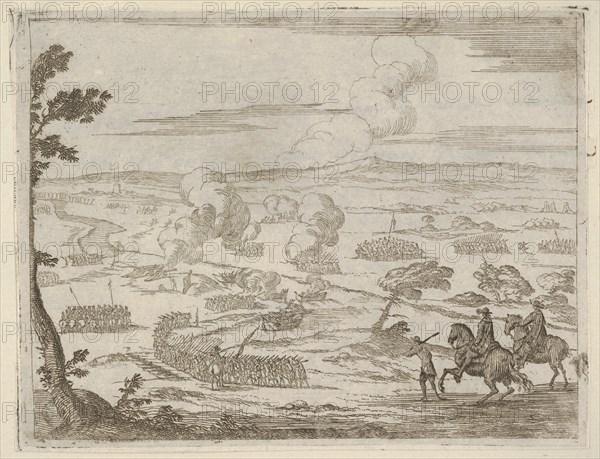 After a Long March, Francesco I d'Este Passes with the River of Cassano with his Army, thu..., 1659. Creator: Bartolomeo Fenice.