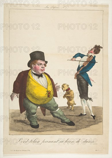 Lord-tolan prenant sa leçon de dance, La Passions, No. 7, 19th century. Creator: Basset.