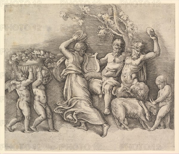 A Bacchanal, 1530-61. Creator: Battista Franco Veneziano.