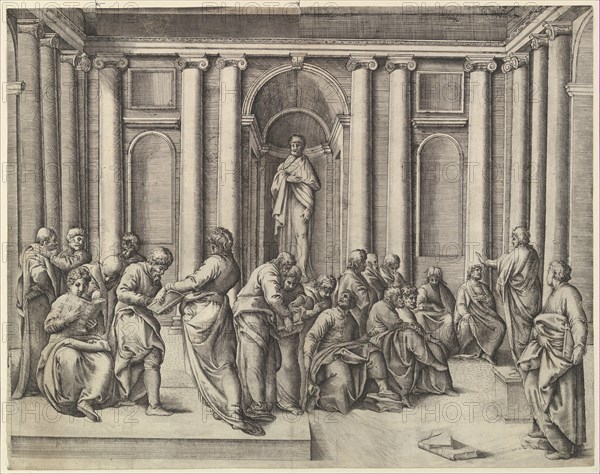 Christ among the Doctors, ca. 1540-45. Creator: Battista Franco Veneziano.