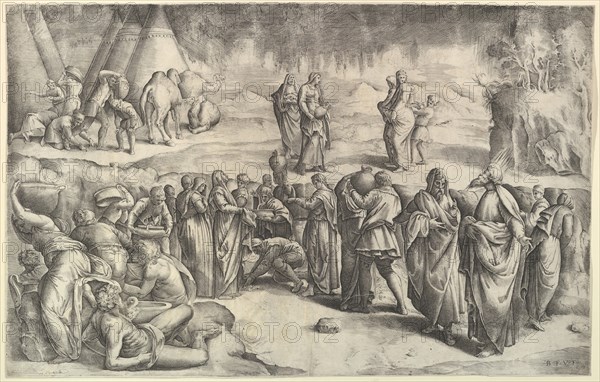 The Israelites Gathering Manna, ca. 1547. Creator: Battista Franco Veneziano.