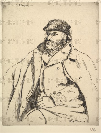 Portrait of Paul Cézanne, 1874. Creator: Camille Pissarro.