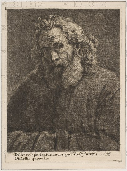 Old Man with a Long Beard, 1761. Creator: William Baillie.