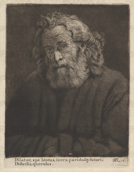 Old Man With a Long Beard, 1761. Creator: William Baillie.
