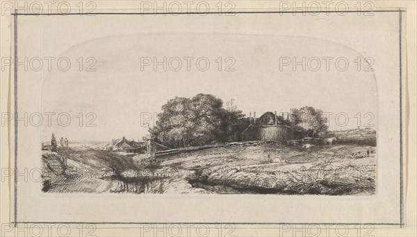 Landscape with a Haybarn and a Flock of Sheep