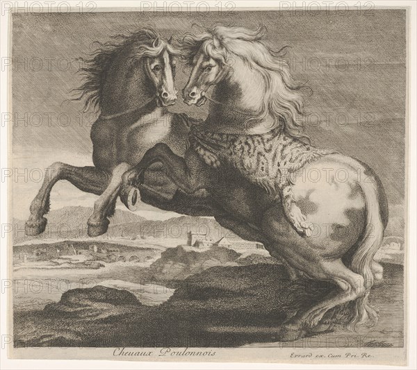 Chevaux Poulonnois. Creator: Charles Errard le fils.