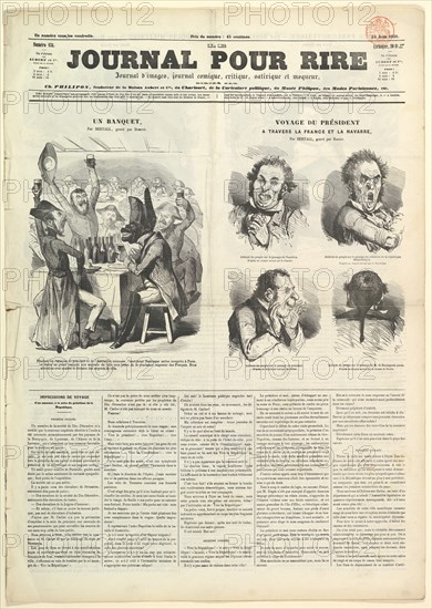 Le Journal Pour Rire, Journal d'Iimages, Journal Comique, Critique, Satirique e..., August 23, 1850. Creator: Unknown.