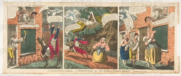 A Paradice [sic] for Fools-A Nocturnal Trip-or-The Disciple of Johanna benigh..., September 1, 1814. Creator: Charles Williams.