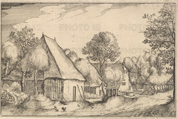 Farmyard, plate 5 from Regiunculae et Villae Aliquot Ducatus Brabantiae, ca. 1610. Creator: Claes Jansz Visscher.