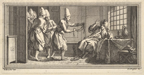 Bringing Rope to the Prisoner, 1746-47. Creator: Claude Augustin Duflos le Jeune.