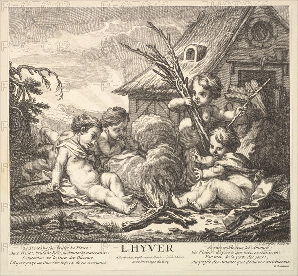 Winter, 1735-86. Creator: Claude Augustin Duflos le Jeune.