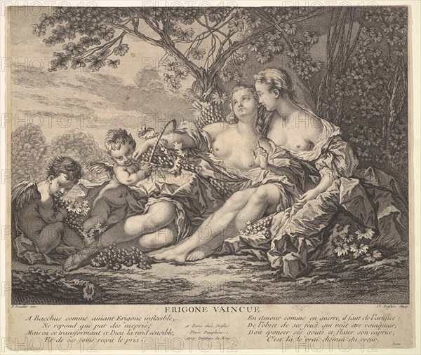 Erigone Vanquished, ca. 1745. Creator: Claude Augustin Duflos le Jeune.