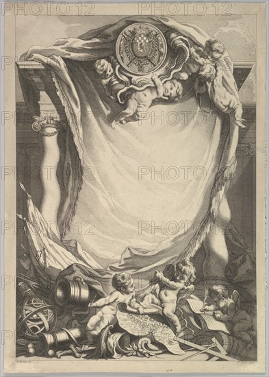 Frame for a Dedication Plate, 18th century. Creator: Claude Augustin Duflos le Jeune.