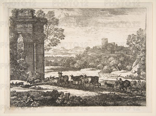 The Herd Returning in Stormy Weather, 1651. Creator: Claude Lorrain.