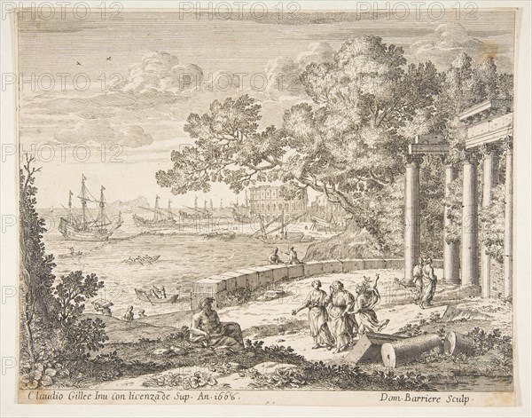 Landscape with Mercury, 1668. Creator: Dominique Barriere.