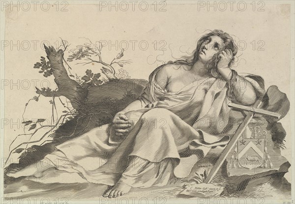 Mary Magdalen Meditating. Creator: Claude Mellan.