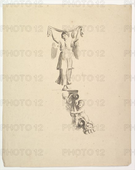 Statue of an Angel. Creator: Claude Mellan.