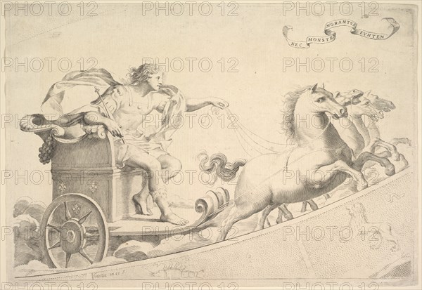 Allegory in Honor of Louis XIV. Creator: Claude Mellan.