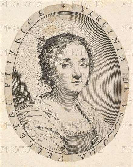 Virginia da Vezzo, Wife of Simon Vouet, 1626. Creator: Claude Mellan.