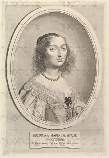 Henriette-Marie de Buade-Frontenac, 1641. Creator: Claude Mellan.