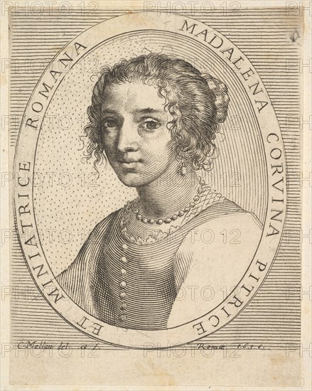Maddalena Corvina, 1636. Creator: Claude Mellan.
