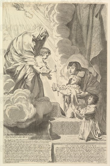 Anne of Austria with the Young Louis XIV and Monsieur before the Virgin and Child