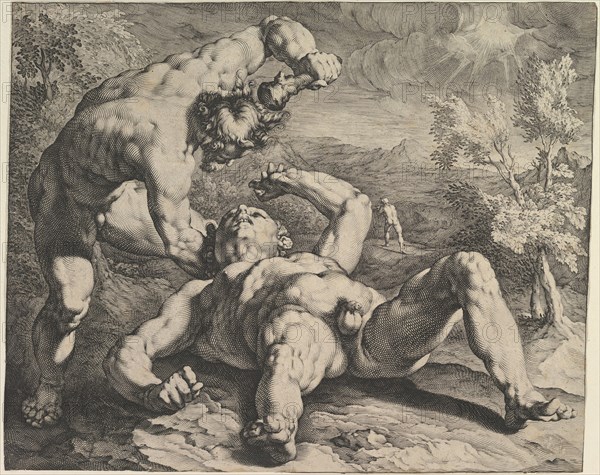 Cain Killing Abel, ca. 1591. Creators: Cornelis Cornelisz van Haarlem, Jan Muller.