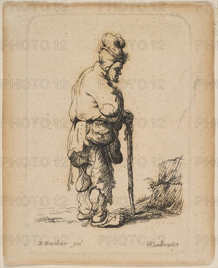 Beggar Leaning on a Stick.n.d. Creator: David Deuchar.