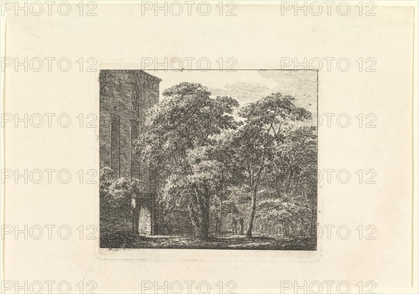 Gothic Architecture in a Landscape, ca. 1807. Creator: Domenico Quaglio II.