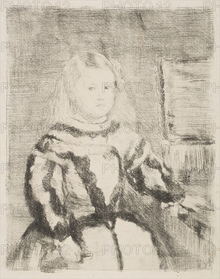 The Infanta Margarita, after Velázquez, 1862-64. Creator: Edgar Degas.