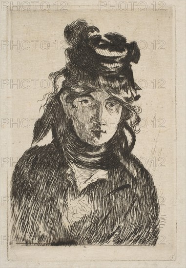 Berthe Morisot, 1872. Creator: Edouard Manet.