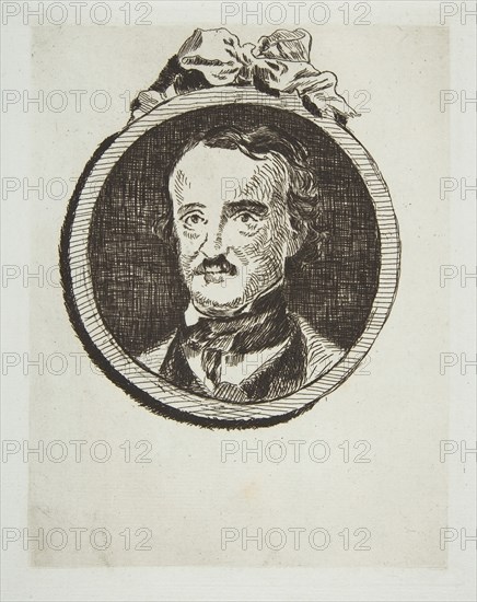 Portrait of Edgar Allan Poe, 1876. Creator: Edouard Manet.