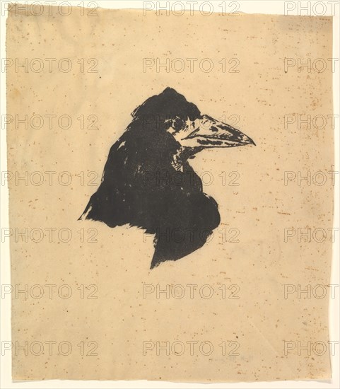 Design for the poster and cover for The Raven by Edgar Allan Poe, 1875. Creator: Edouard Manet.