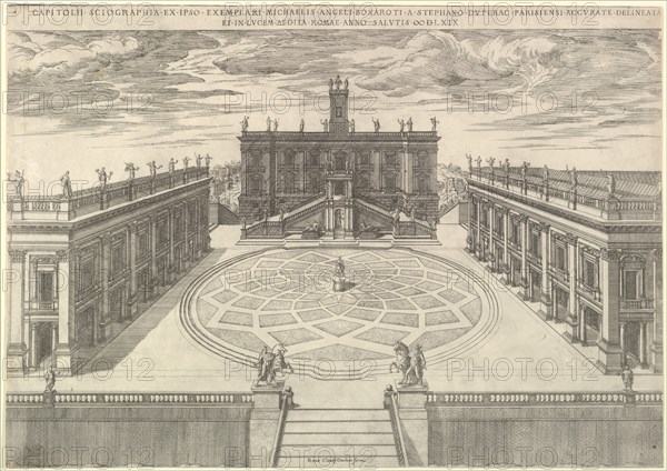 Speculum Romanae Magnificentiae: View of the Roman Capitol, 1569. Creator: Etienne Duperac.
