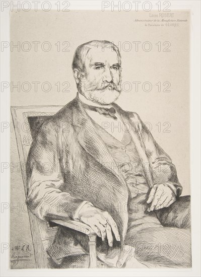 Portrait of Louis Robert, 1873. Creator: Felix Bracquemond.