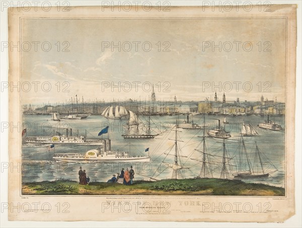 View of New York from Brooklyn Heights, 1849. Creator: Frances Flora Bond Palmer.