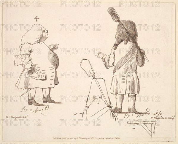 Caricatures of Lord Melcombe and Lord Winchelsea, December 22, 1781. Creator: Francesco Bartolozzi.