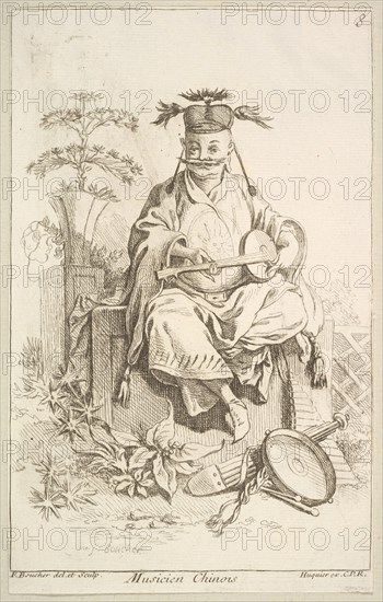 Chinese Musician, 1738-45. Creator: Francois Boucher.