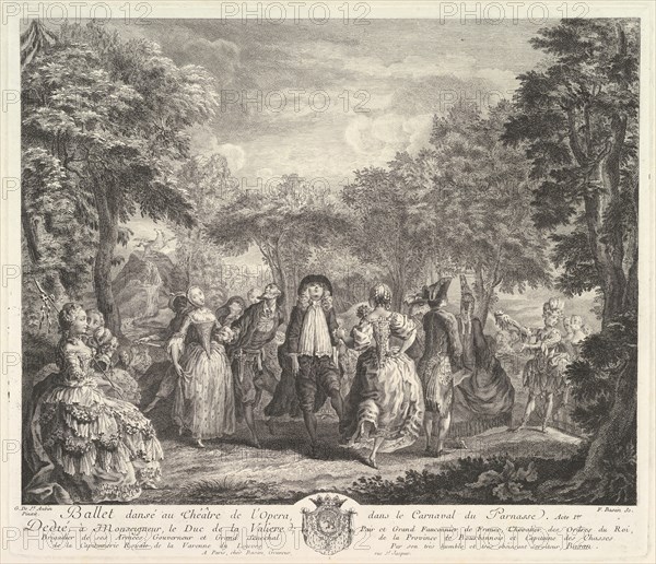 Le Carnaval du Parnasse, 1761-62. Creator: Pierre François Basan.