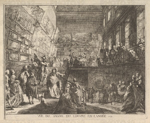 Vue du Salon du Louvre en l'année 1753, 1753. Creator: Gabriel de Saint-Aubin.