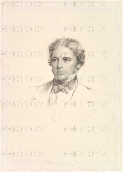 Portrait of Michael Faraday, 1852. Creator: William Holl.